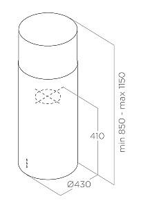 Hota Elica Tube Pro Island WH MAT/A/43