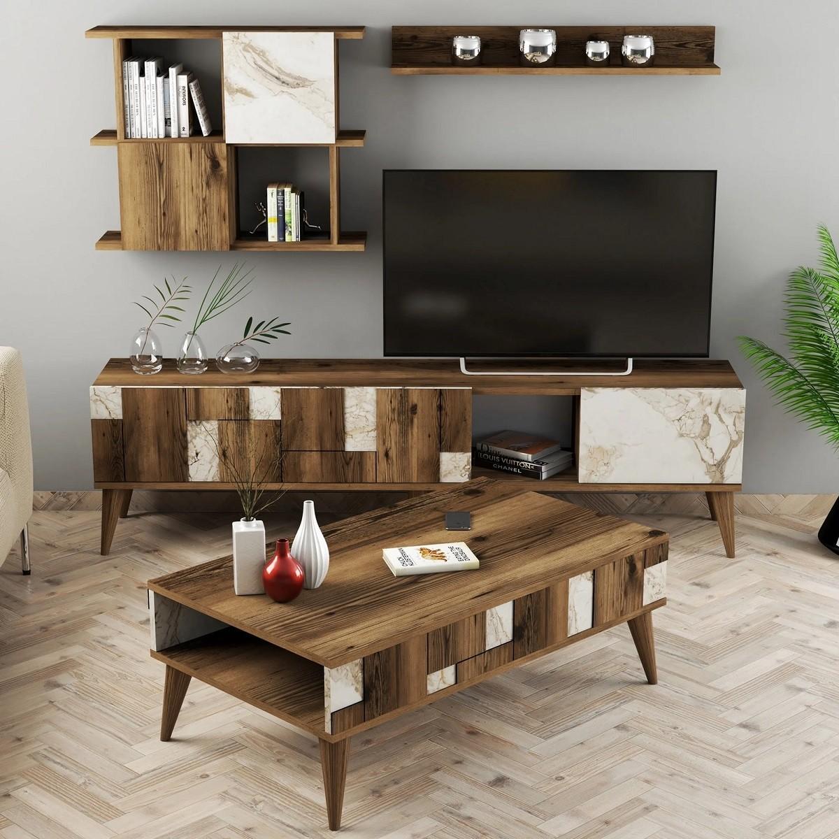 Living Trendy Madrid Alb/Nuc (Maro)