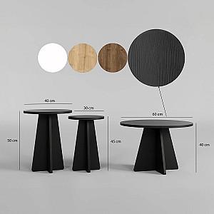 Masuta de cafea, reviste Trendy Ciuperca 3 Negru