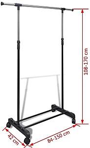 Cuier VidaXL 50259 Inox/Black