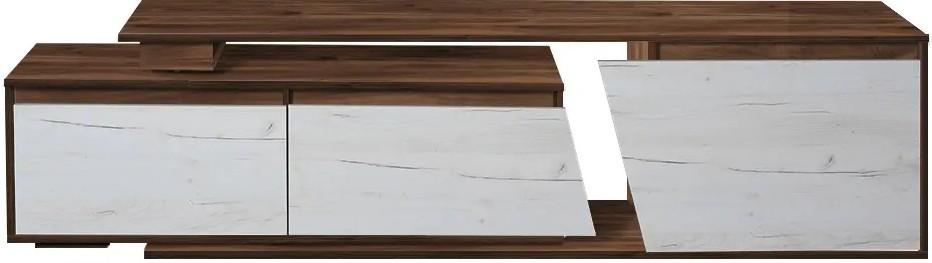Tumba pentru televizor Modern Komfi TV2 210+70 Brandy Castello Oak/Craft Oak White