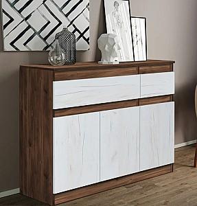 Comoda Modern Komfi 120cm Brandy Castello Oak/Craft Oak White