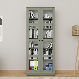 Dulap cu vitrina Trendy Lucas Glass 1600-76 Verde