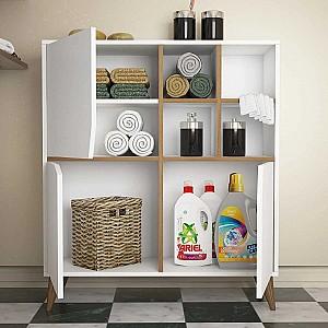Dulap de baie Trendy Puls Alb/Nuc (Maro)
