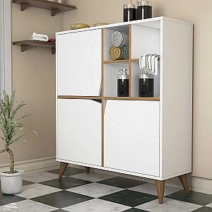 Dulap de baie Trendy Puls Alb/Nuc (Maro)