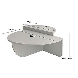Masuta de cafea, reviste Trendy Podium Alb