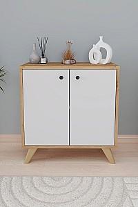 Comoda Nex Home Smyrna 64x30x67 cm Stejar/Alb