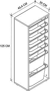 Comoda copii Nex Home Pera 45x30x125 Alb