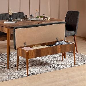 Bancheta Trendy Vina Bank Nuc (Maro)/Antracit (Gri)