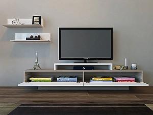 Tumba pentru televizor Trendy Lusi Alb/Cordoba (Bej)