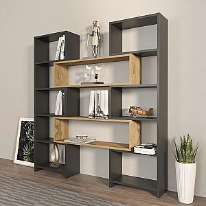 Etajera Trendy Poyraz Negru/Stejar (Bej)