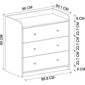 Comoda Bofigo 12-50-41 Sapphire Oak/White