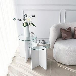 Masuta de cafea, reviste Trendy Lily Alb