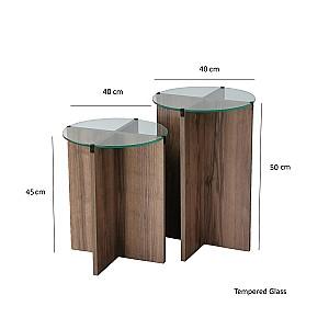 Masuta de cafea, reviste Trendy Lily Nuc (Maro)