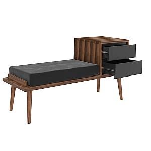 Bancheta Trendy Fiume Nuc (Maro)/Antracit (Gri)