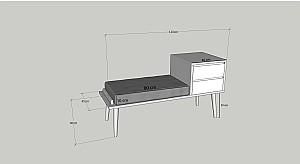 Bancheta Trendy Fiume Nuc (Maro)/Antracit (Gri)