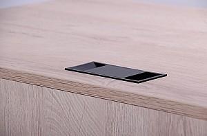 Masa pentru calculator AMF Pluto ST Stejar Endgrain (Bej)/Negru