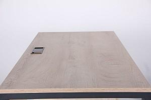 Masa pentru calculator AMF Pluto ST L Stejar Endgrain (Bej)/Negru