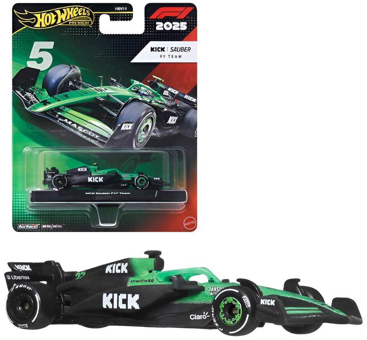 Masina jucarie Hot Wheels Echipa Kick Sauber Nr.5 (JKD89)