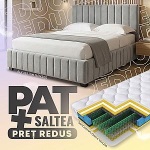 Pat Aurus Line 160x200 Gri + Saltea Salt Confort Clasic 160x200