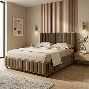 Pat Aurus Line 160x200 Maro + Saltea Salt Confort Clasic 160x200