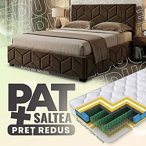 Pat Aurus Vex 160x200 Maro + Saltea Salt Confort Clasic 160x200
