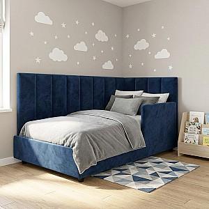 Pat copii Aurus Luna S (barieră de protecție) 90x200 (dreapta) Albastru