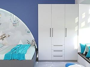Dulap Bayro Serenity 150x220x51.8 cm Gri Asfalt  (3 Sertare)