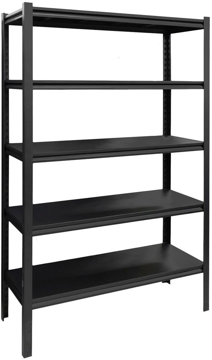 Rafturi pentru depozitare DP Cu 5 nivele V2 120x183 Negru