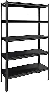 Rafturi pentru depozitare DP Cu 5 nivele V2 100x183 Negru