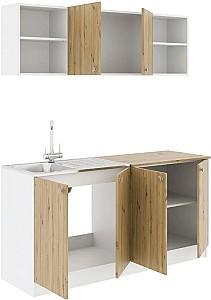 Set mobila bucatarie Haaus Sena 1.6m Stejar Artizanal (Bej)/Alb