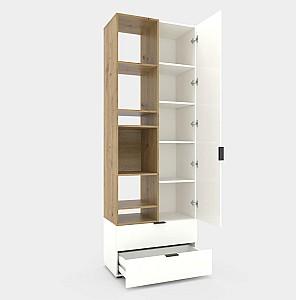 Dulap Nex Home A001L Alb/Stejar Artisan (Maro)