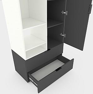 Dulap Nex Home A001L Alb/Antracit (Gri)