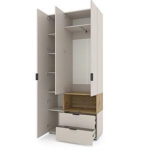 Dulap Nex Home A002R Cashmere (Bej)/Stejar Artisan (Maro)