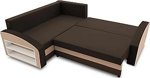 Canapea coltar Magnifico Meble Grande Left Shelf Bonell Mikrofaza 20/Mikrofaza 48 Left Maro/Cappuccino (Bej))