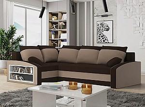 Canapea coltar Magnifico Meble Grande Left Shelf Bonell Mikrofaza 20/Mikrofaza 48 Left Maro/Cappuccino (Bej))
