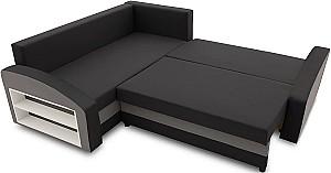 Canapea coltar Magnifico Meble Grande Left Shelf Bonell Mikrofaza 15/Mikrofaza 27 Left Negru/Gri