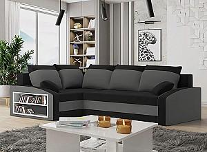 Canapea coltar Magnifico Meble Grande Left Shelf Bonell Mikrofaza 15/Mikrofaza 27 Left Negru/Gri