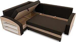 Canapea coltar Magnifico Meble Grande Left Shelf Bonell Mikrofaza 20/Mikrofaza 48 Right Maro/Cappuccino (Bej))