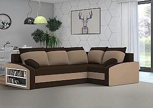 Canapea coltar Magnifico Meble Grande Left Shelf Bonell Mikrofaza 20/Mikrofaza 48 Right Maro/Cappuccino (Bej))