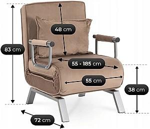 Fotoliu Mebel Elite Bart Velour Bej