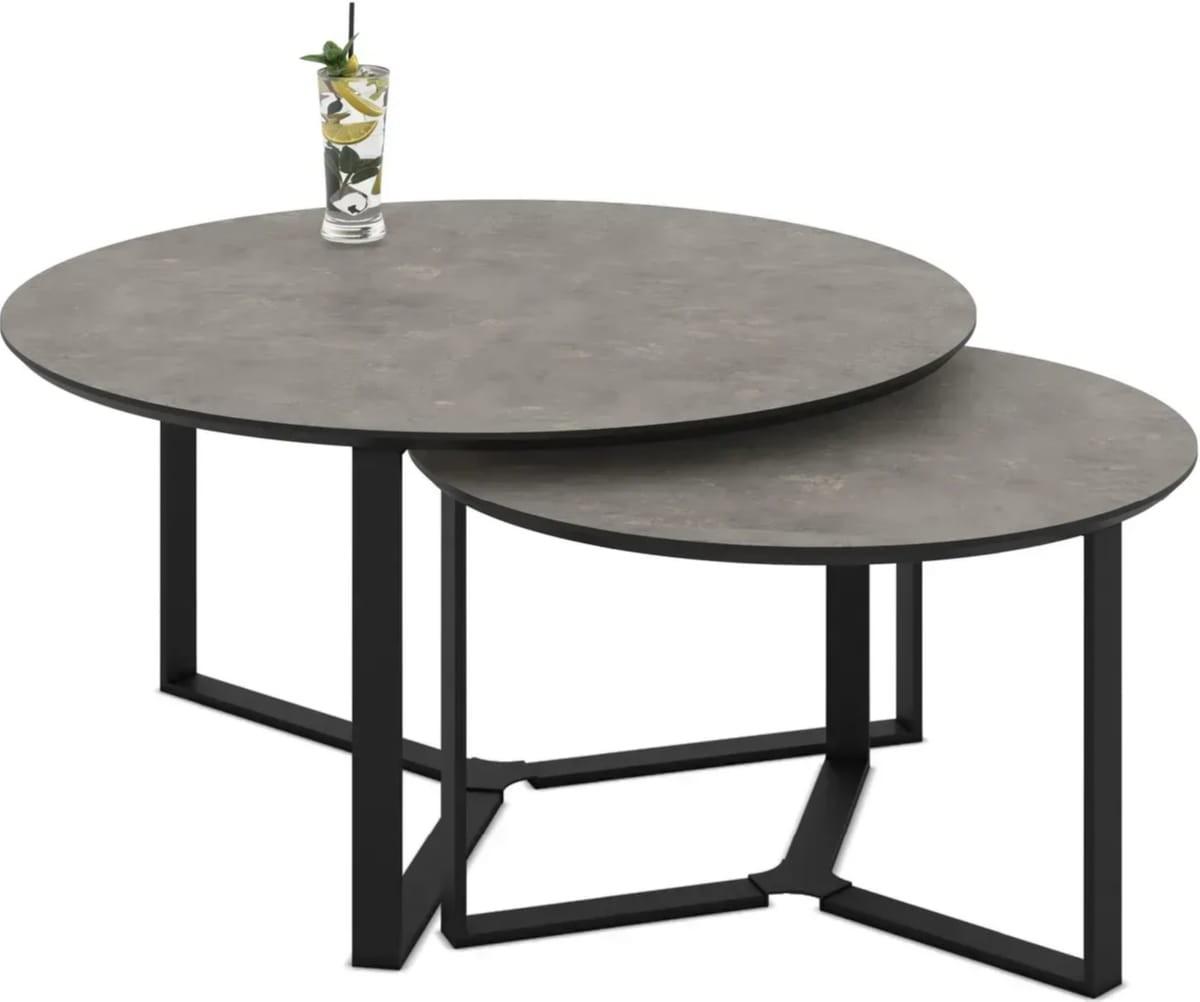 Masuta de cafea, reviste Mika Miami 80 cm / 58 cm Retro Stone
