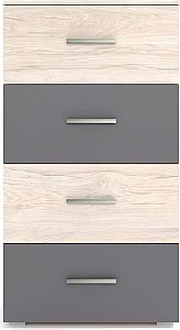Comoda Yasen Bari 4S Hykory Rockford Deschis / Grafit Gri