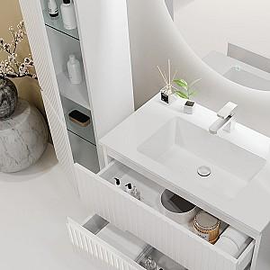 Dulap de baie Bayro Santos 350x1600 Left White