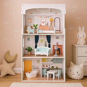Casuta pentru papusi Ecotoys Alice Light Pink