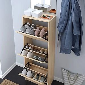 Dulap pentru incaltaminte IKEA Bissa 3 Aspect Stejar