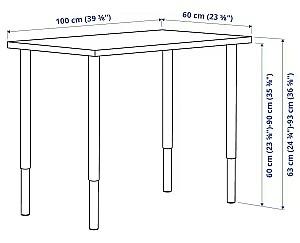 Masa de birou IKEA Linnmon/Olov Alb