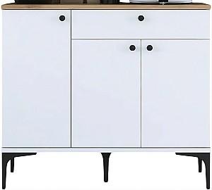 Comoda Mirage Meble JE194 Alb/Nuc (Maro)