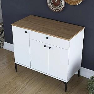 Comoda Mirage Meble JE194 Alb/Nuc (Maro)