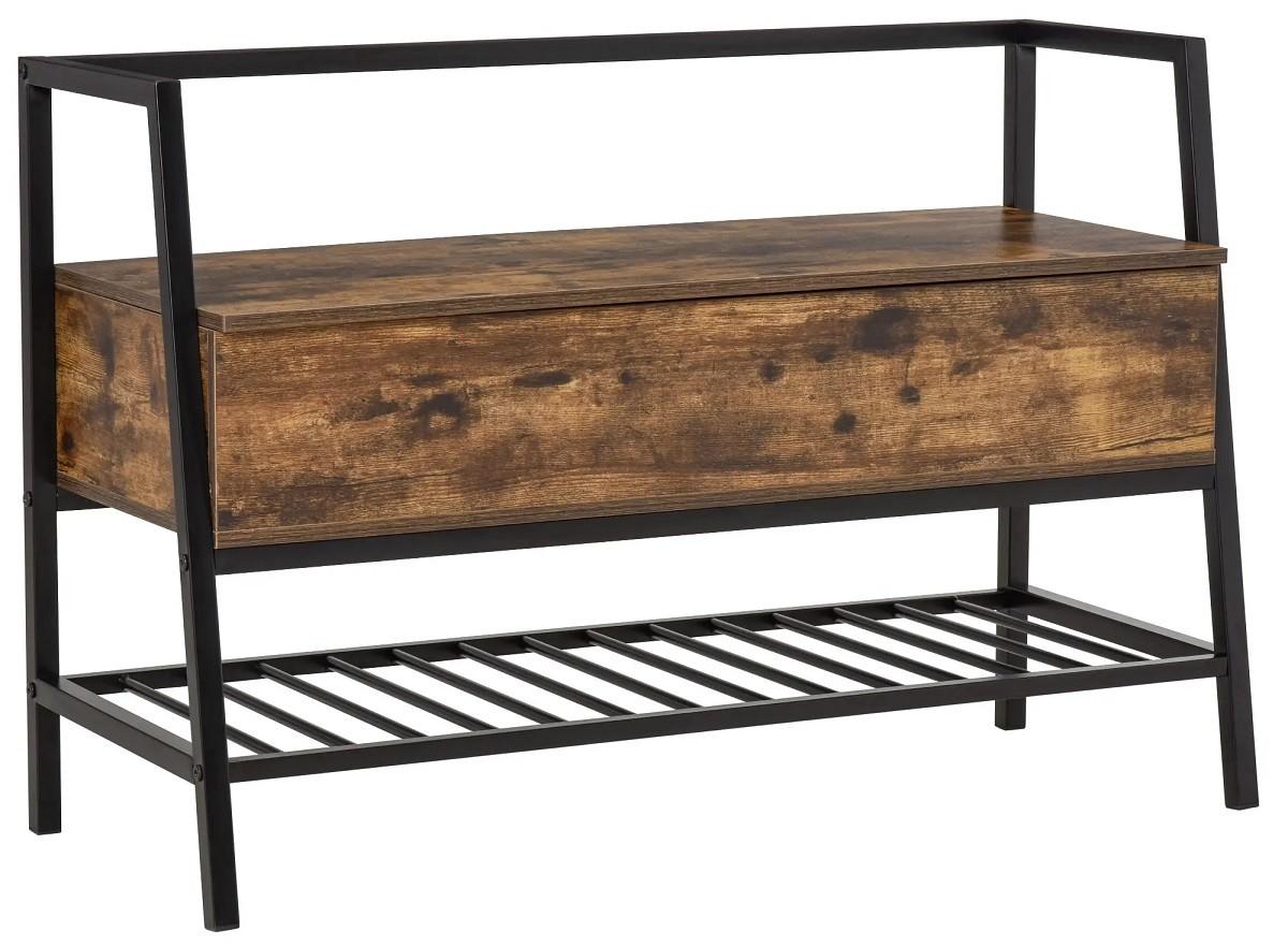 Raft pentru incaltaminte HomCom 837-174 Rustic (Maro)/Negru